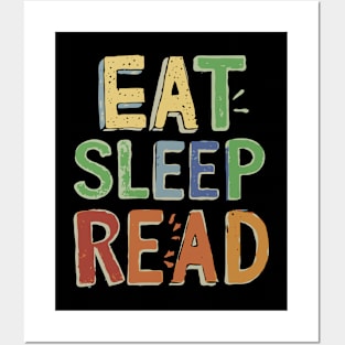 Eat Sleep Read. Funny Reader Posters and Art